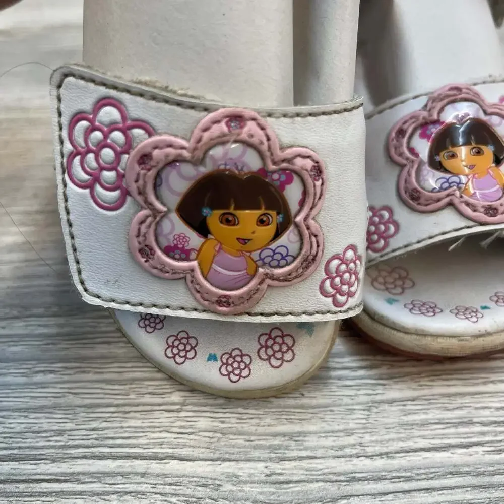 Y2K 2010 Vintage Dora the Explorer Girls Size 9 Sandals Light Up Character Vtg